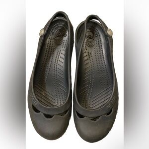 crocs mary jane style black size 10